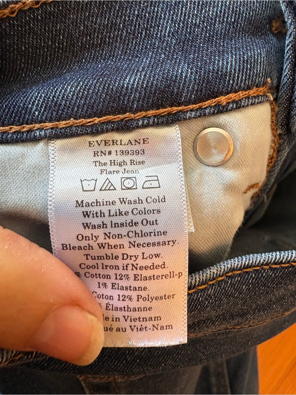 Everlane | Modern High Rise | Flare Jeans | Medium Blue | 27 Regular - Picture 6 of 8